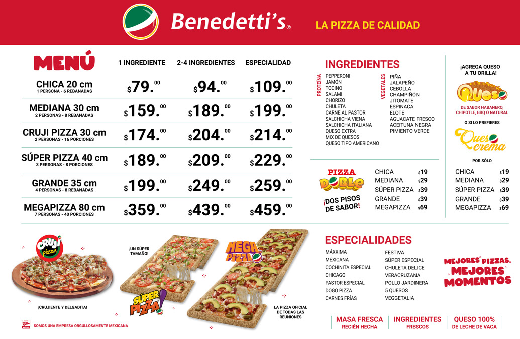 Benedettis Pizza Rojo Gómez Menu Photo 2