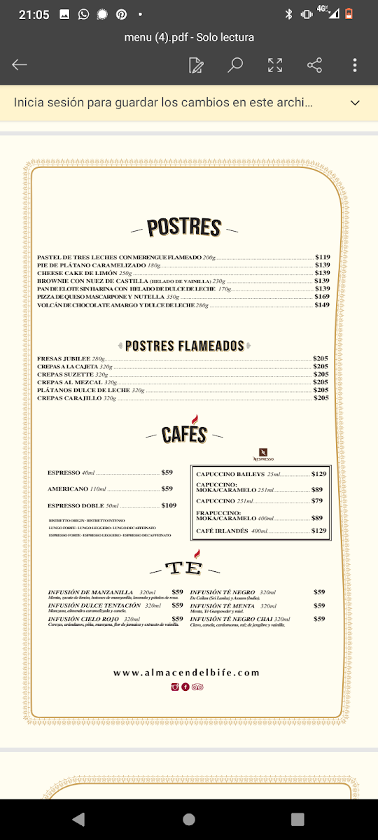 Bife El Almacen Menu Photo 3