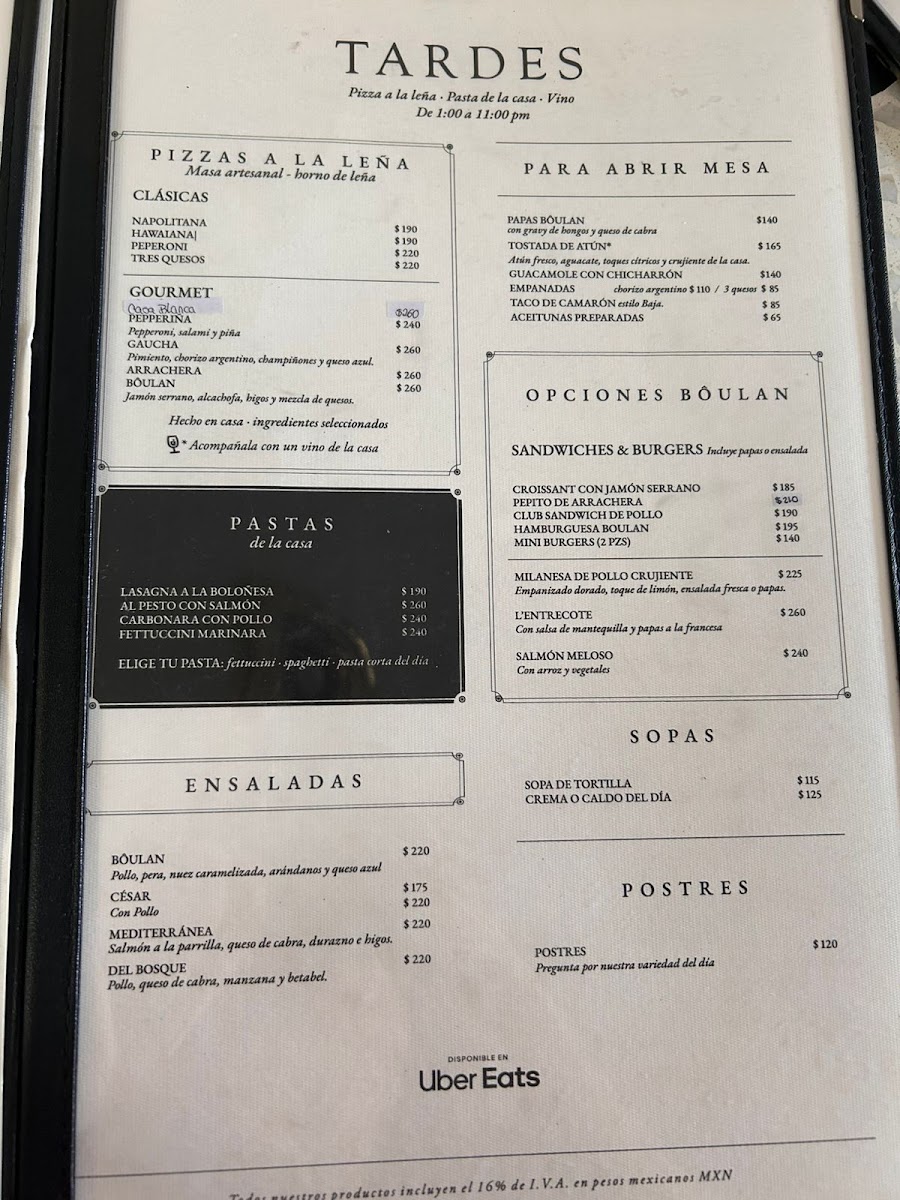 Boulan Menu Photo 2