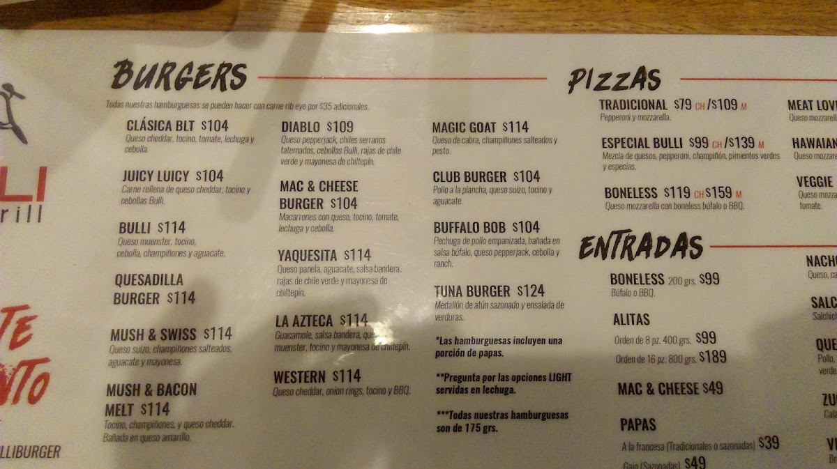 Bulli Burger Grill Menu Photo 6