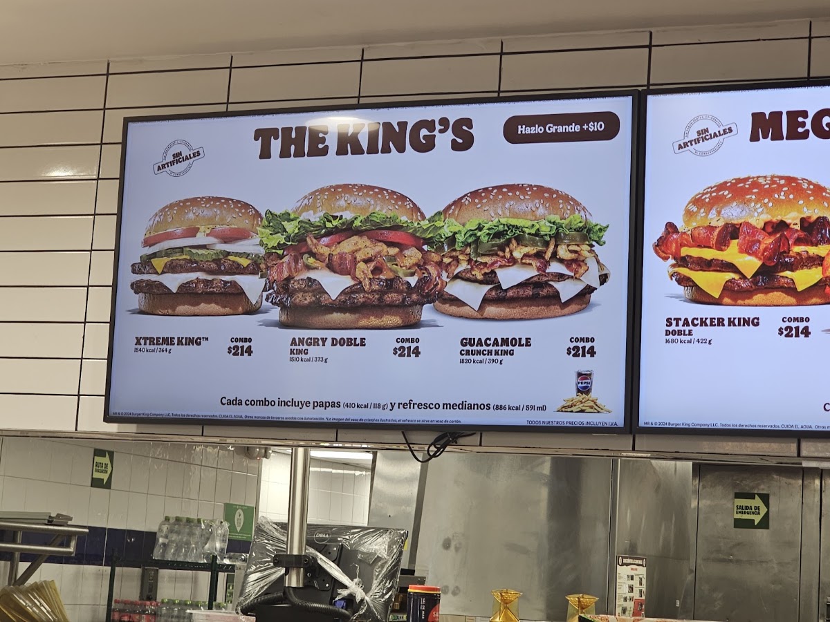Burger King Diamante Menu
