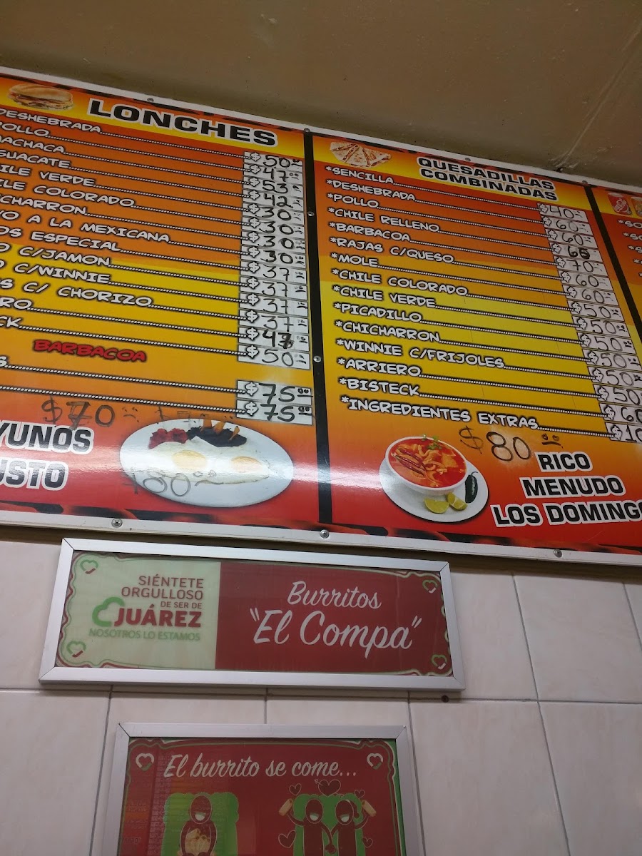 Burritos El Compa Menu Photo 9