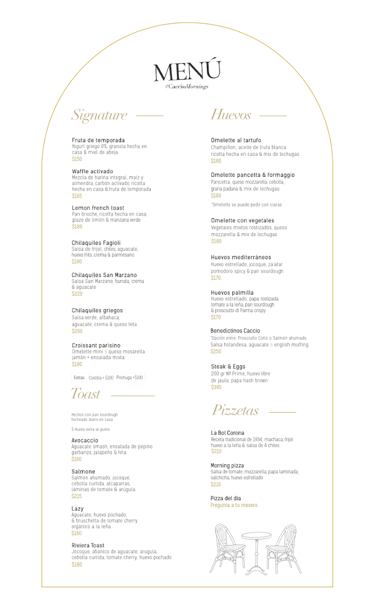 Caccio Pizza & Rotisserie Menu