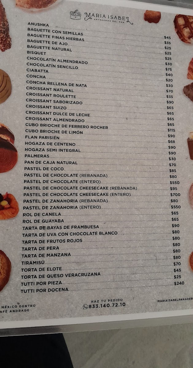 Cafe Andrade Suc.tampico Menu Photo 9