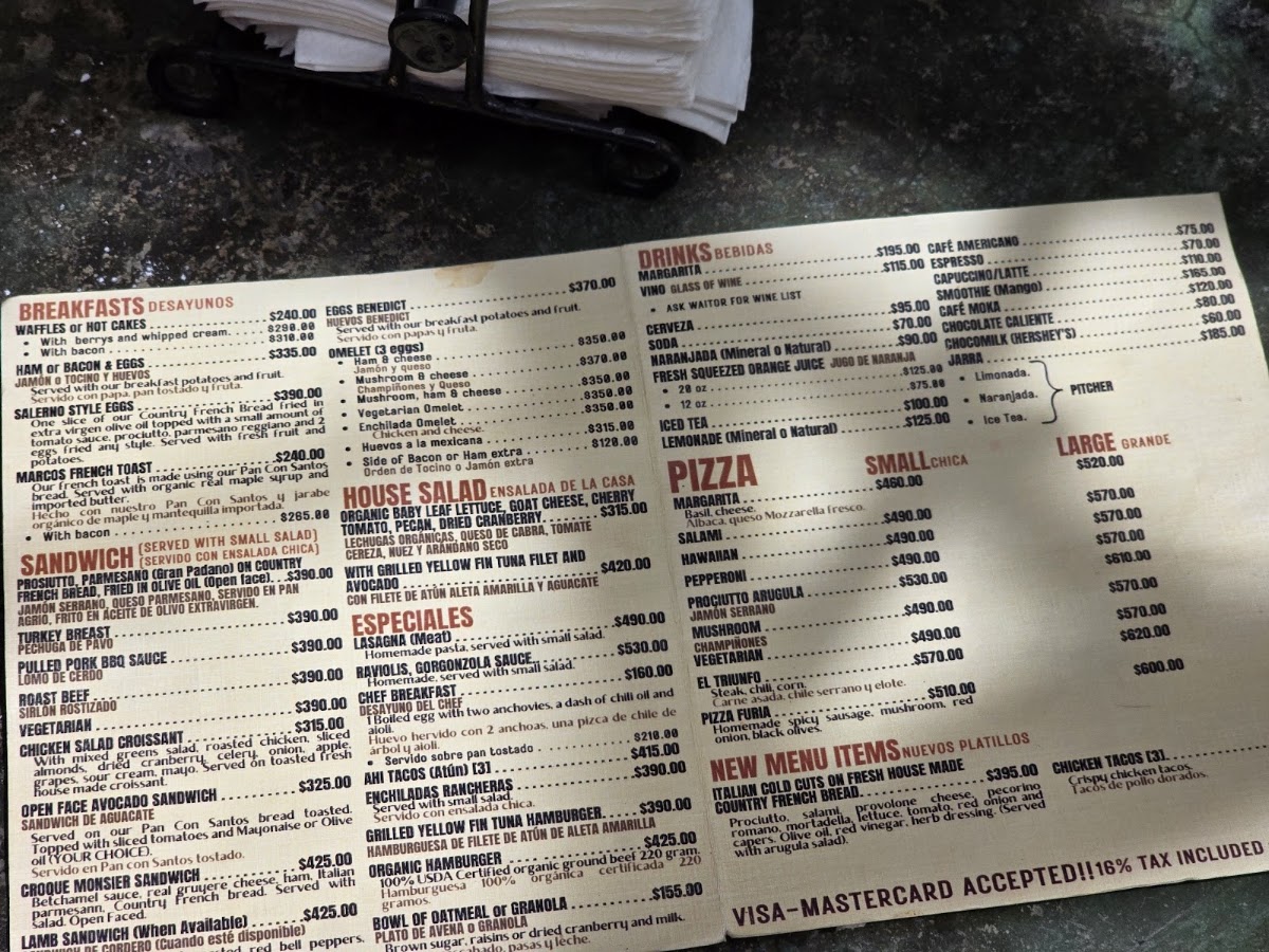 Cafe El Triunfo Menu Photo 5