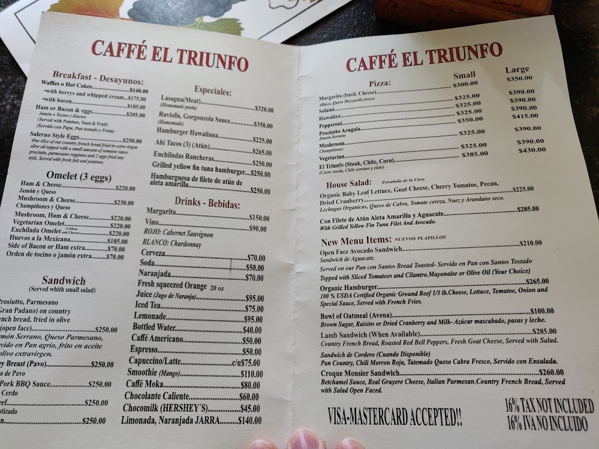 Cafe El Triunfo Menu Photo 7