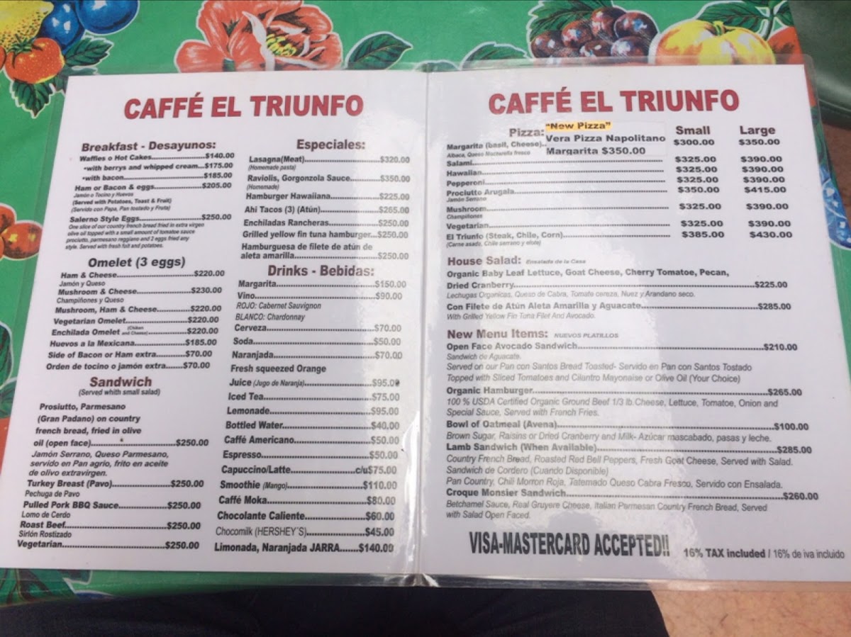 Cafe El Triunfo Menu Photo 8