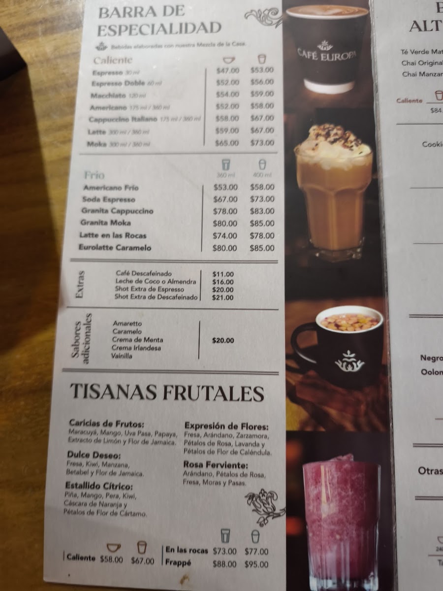 Cafe Europa Patio Menu Photo 3
