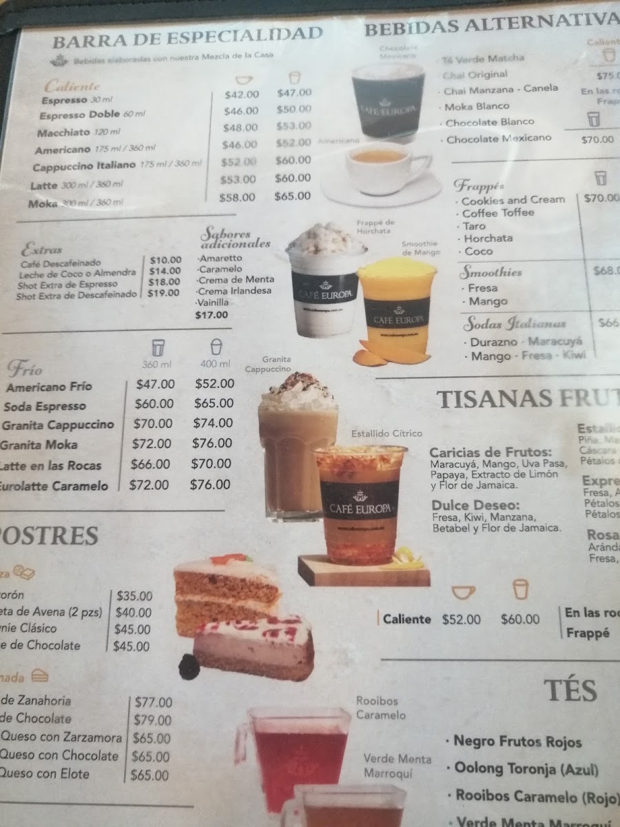 Cafe Europa Restaurante La Cabaña Menu Photo 5