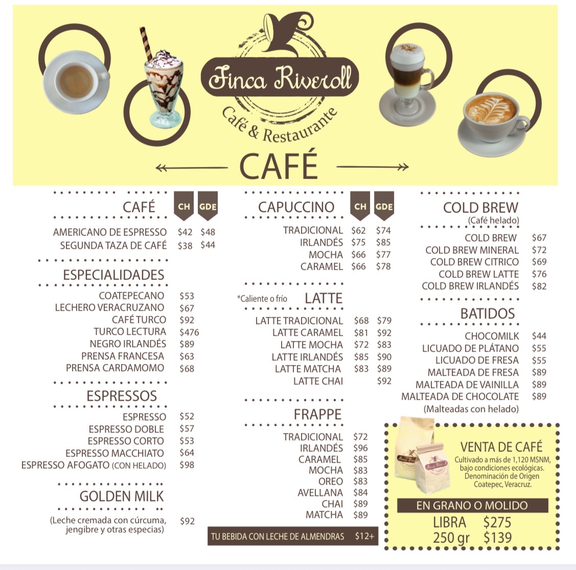 Cafe Finca Riveroll Menu Photo 2
