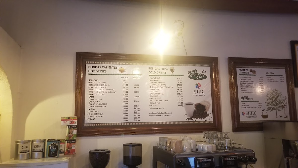 Café Grano Café Menu