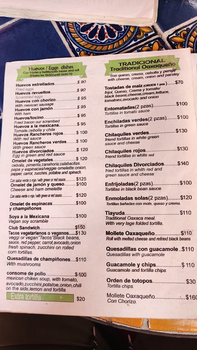 Cafe Los Cuiles Menu Photo 5