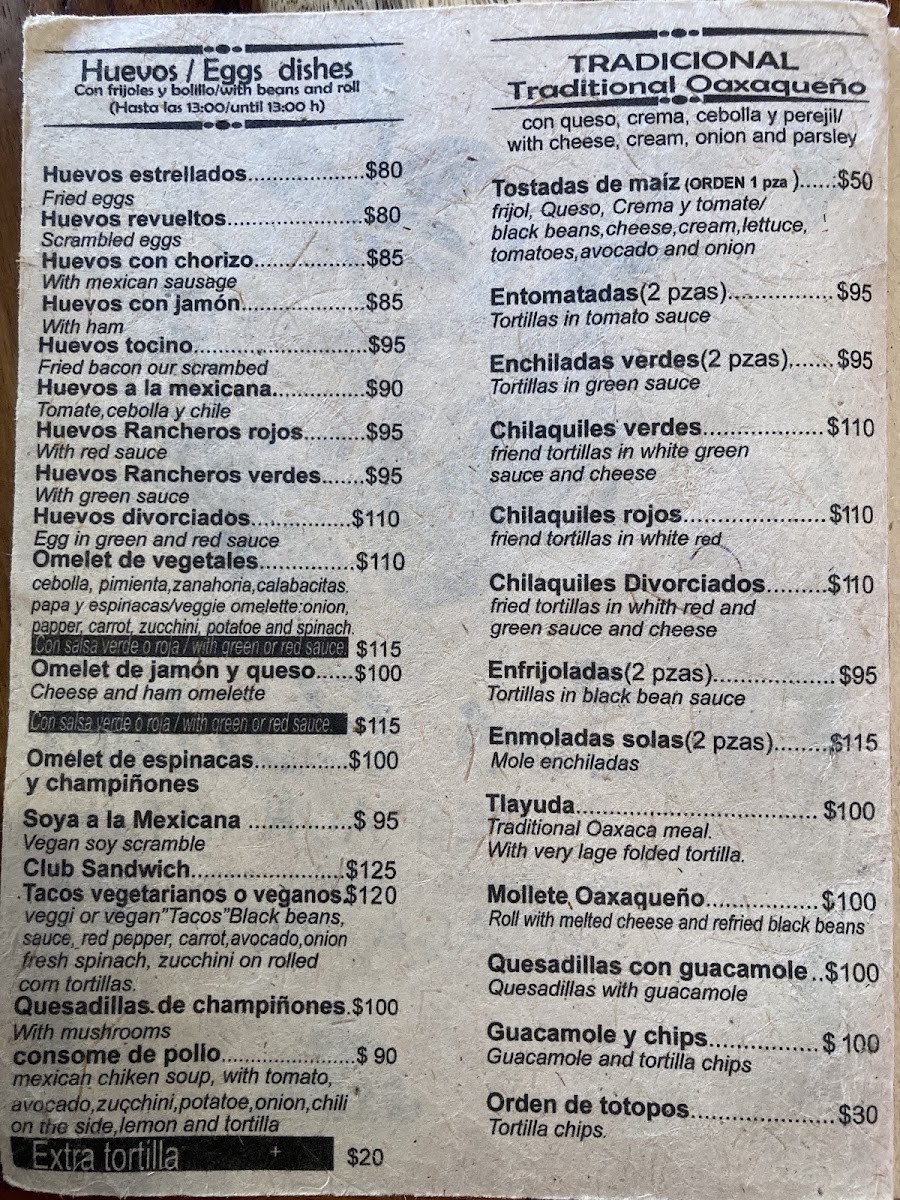Cafe Los Cuiles Menu Photo 7