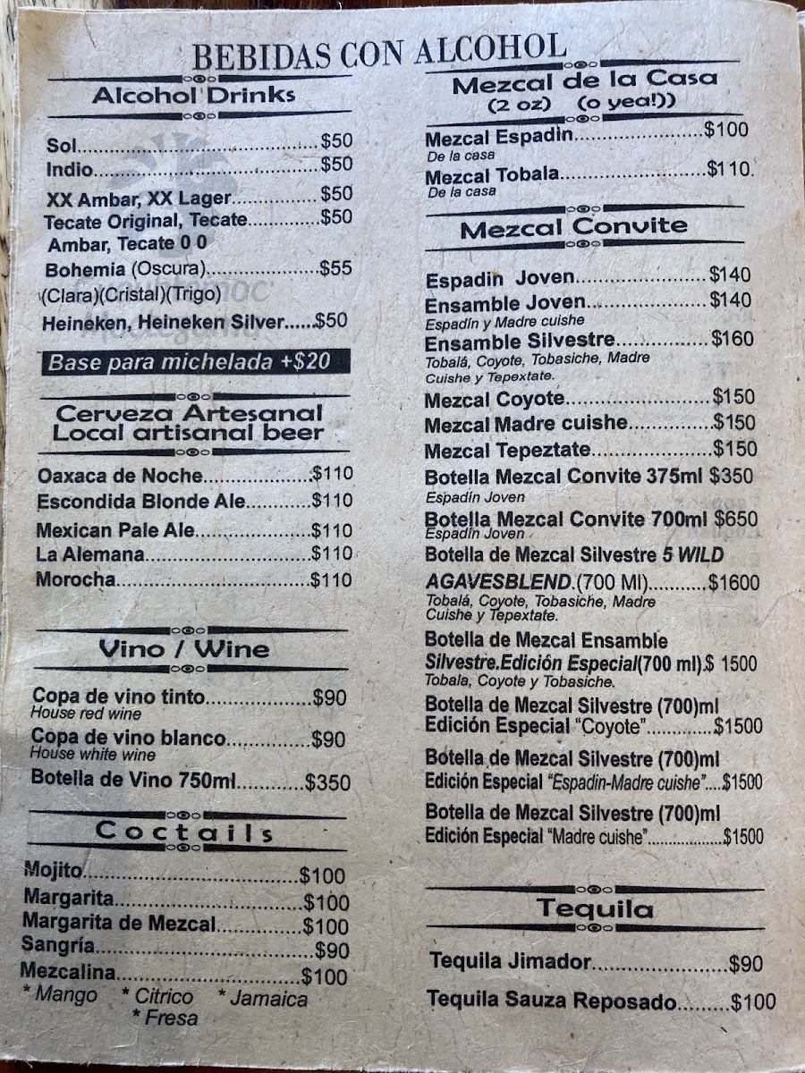Cafe Los Cuiles Menu Photo 8