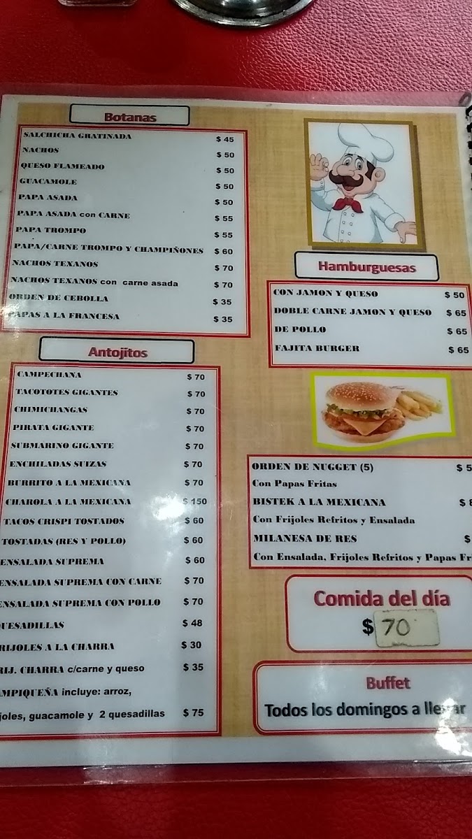 Café Sabinas Menu
