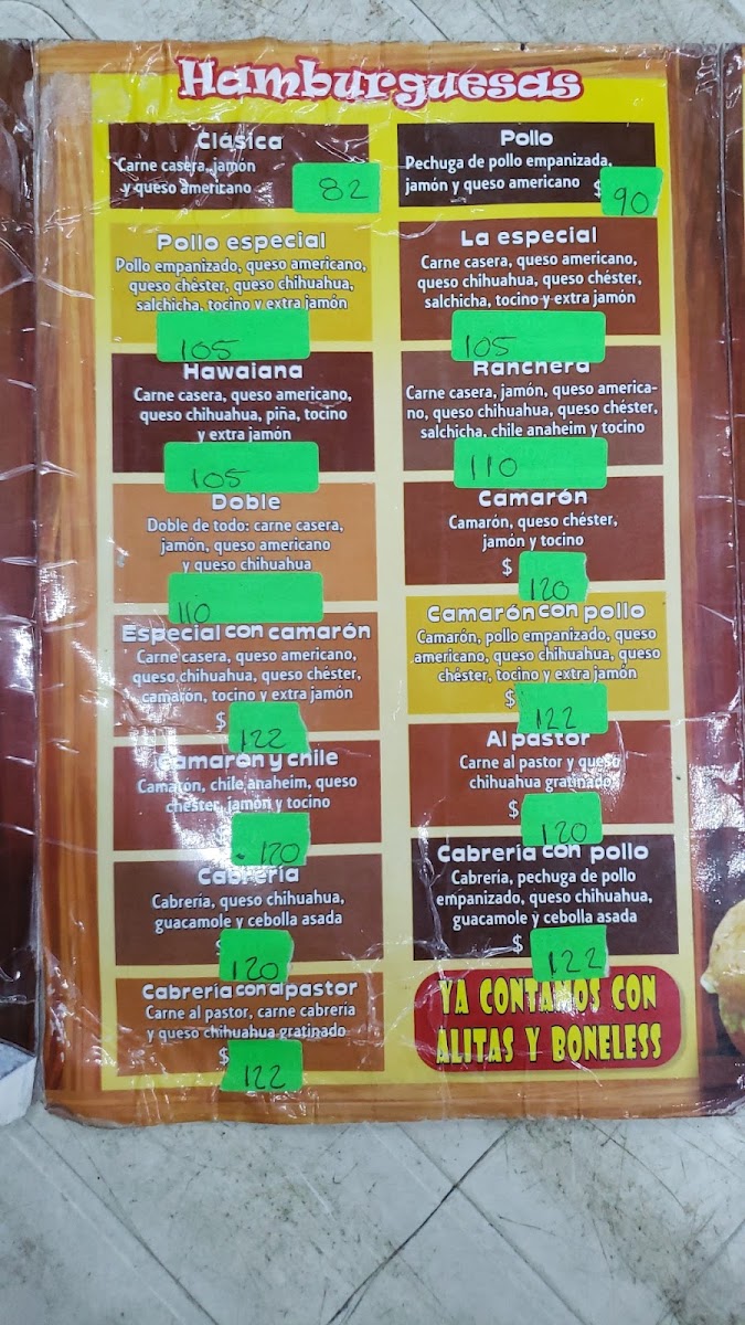 Camadogs Menu