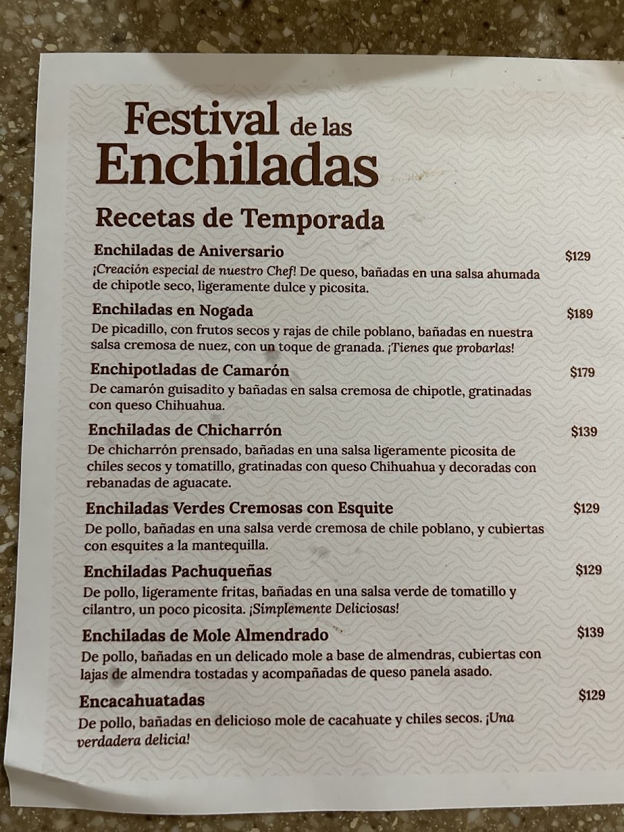 Cantaros Menu Photo 7