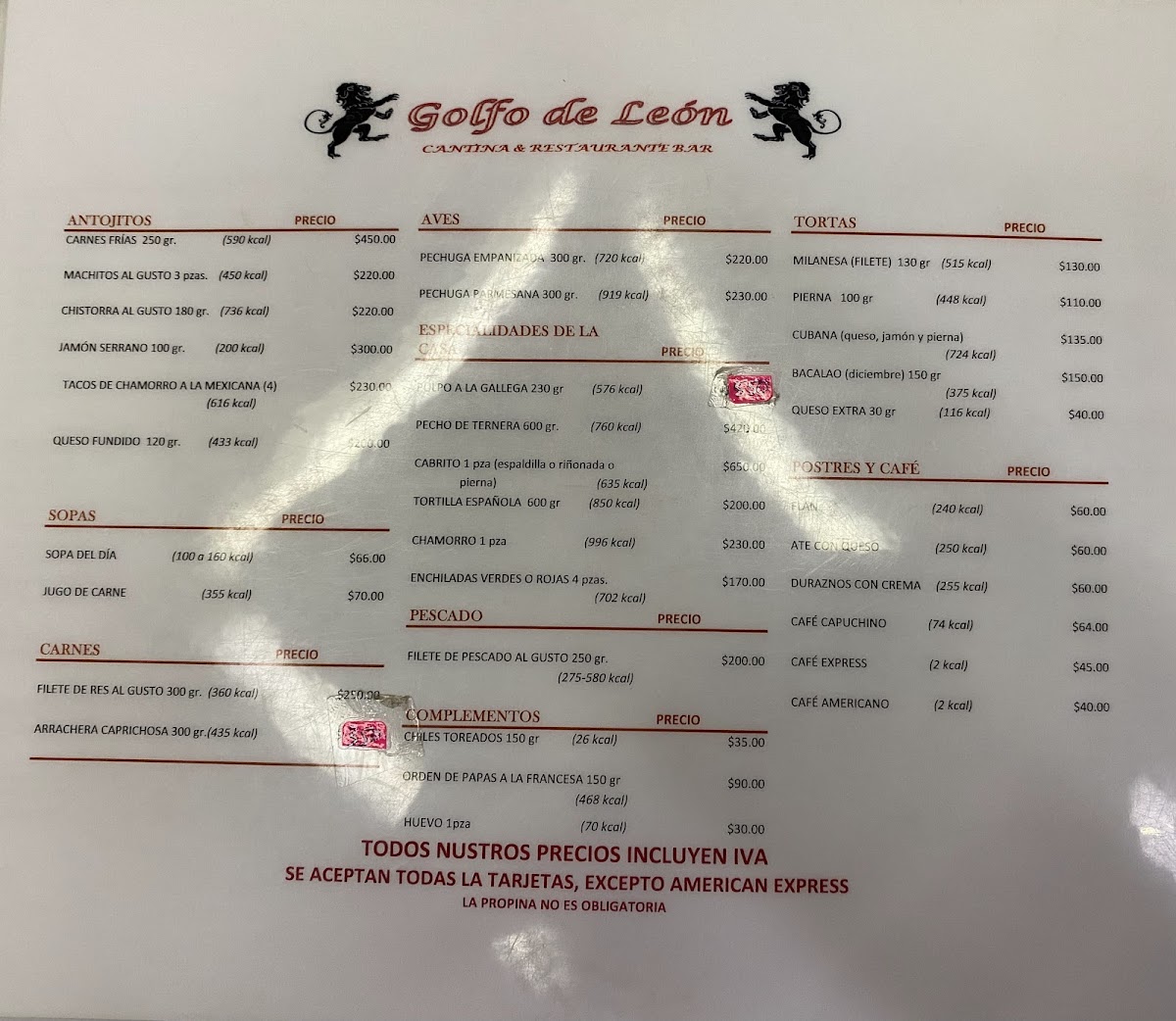 Cantina El Golfo De Leon Menu Photo 2
