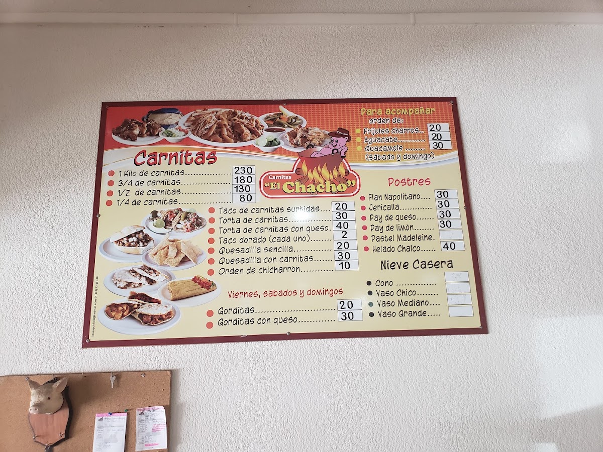 Carnitas El Chacho Menu Photo 9