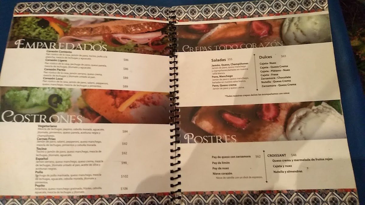 Casa Corazon Menu Photo 2