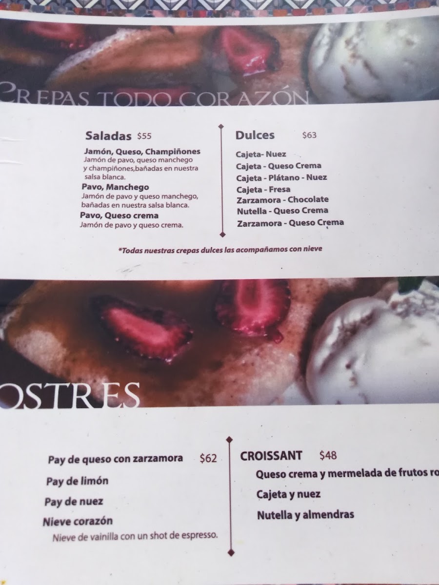 Casa Corazon Menu Photo 4