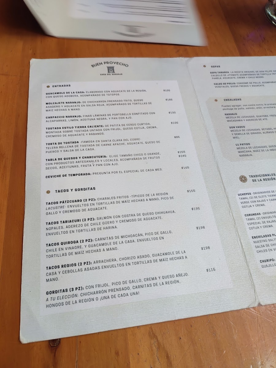Casa Del Naranjo Menu Photo 2