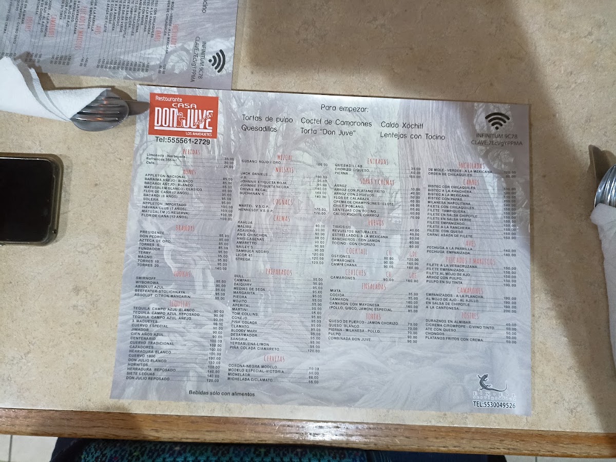 Casa Don Juve Menu Photo 3