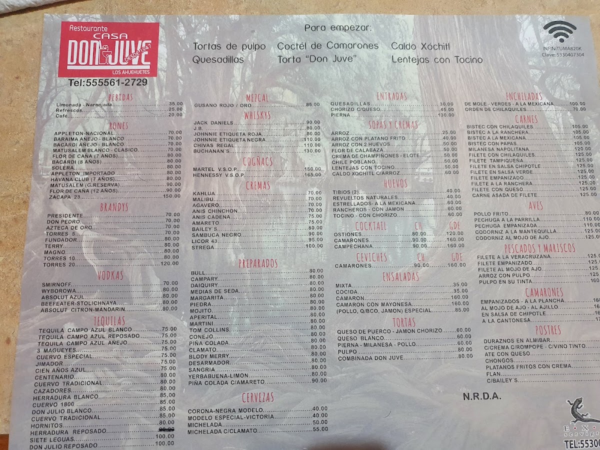 Casa Don Juve Menu Photo 4