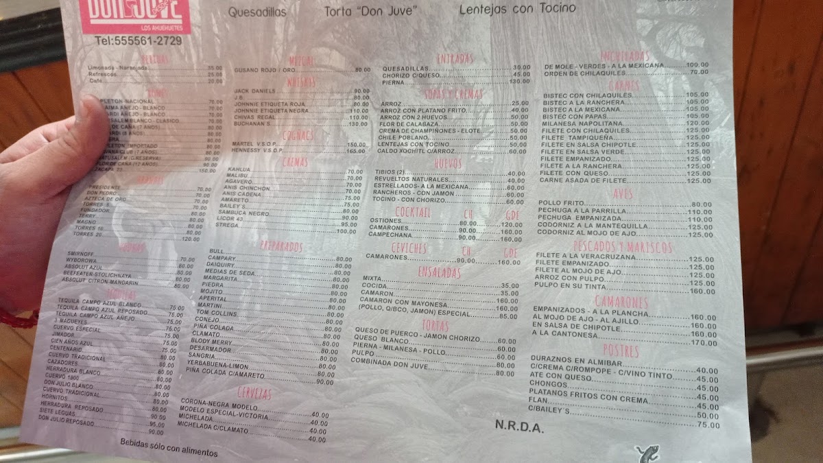 Casa Don Juve Menu Photo 6