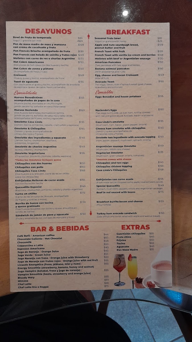 Casa Linda Restaurant Ajijic Menu Photo 3