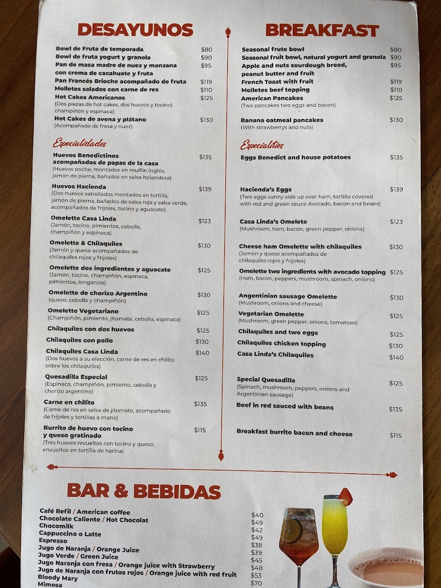 Casa Linda Restaurant Ajijic Menu Photo 7