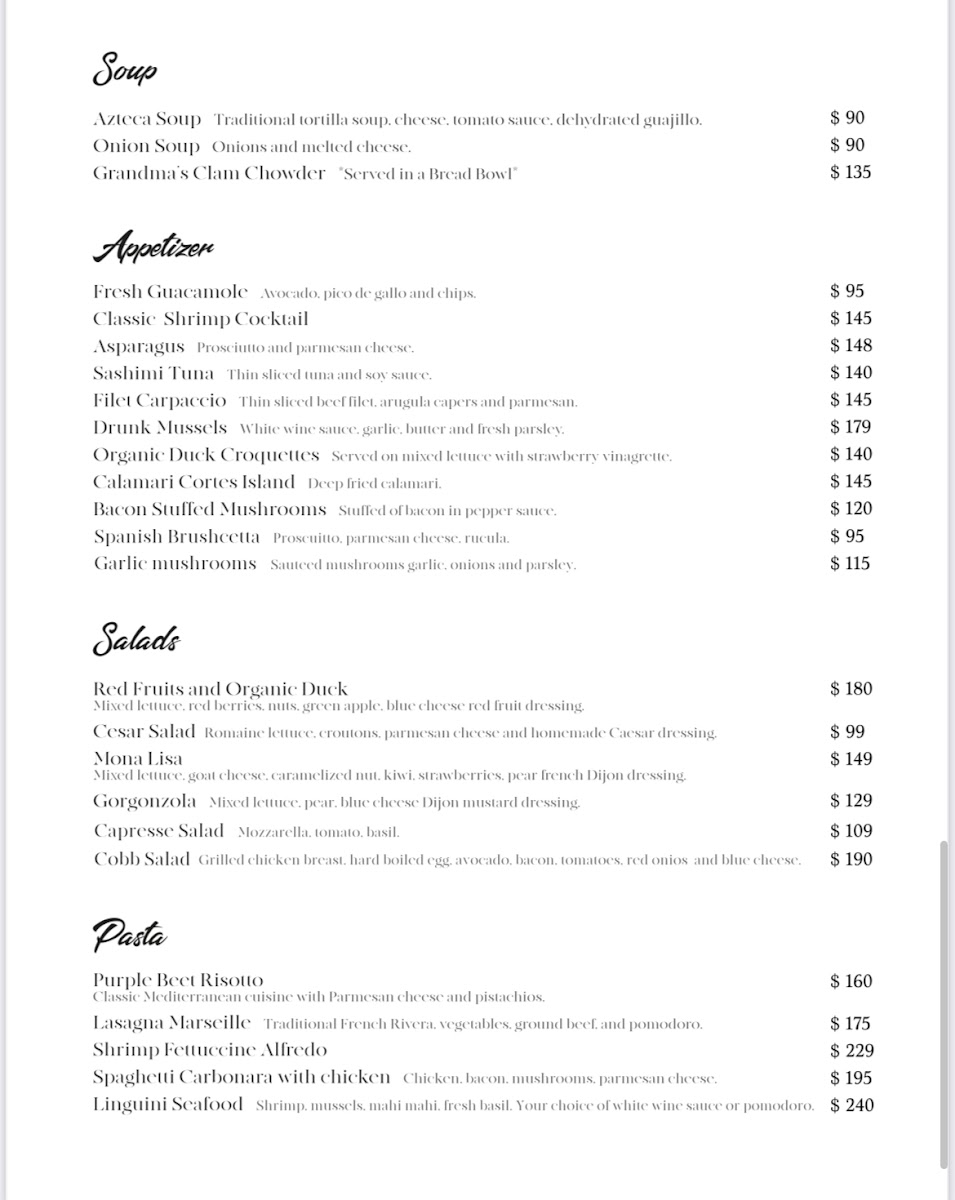 Casa Linda Restaurant Ajijic Menu Photo 8