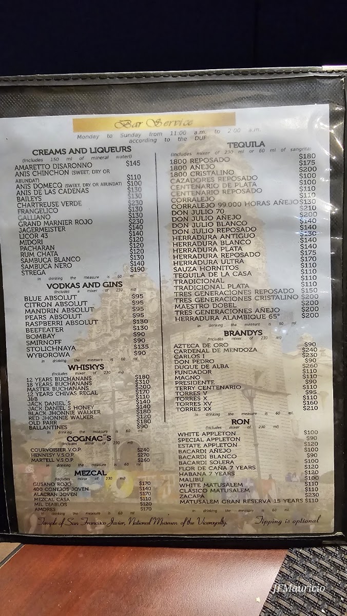 Casa Mago Restaurante-Bar Menu