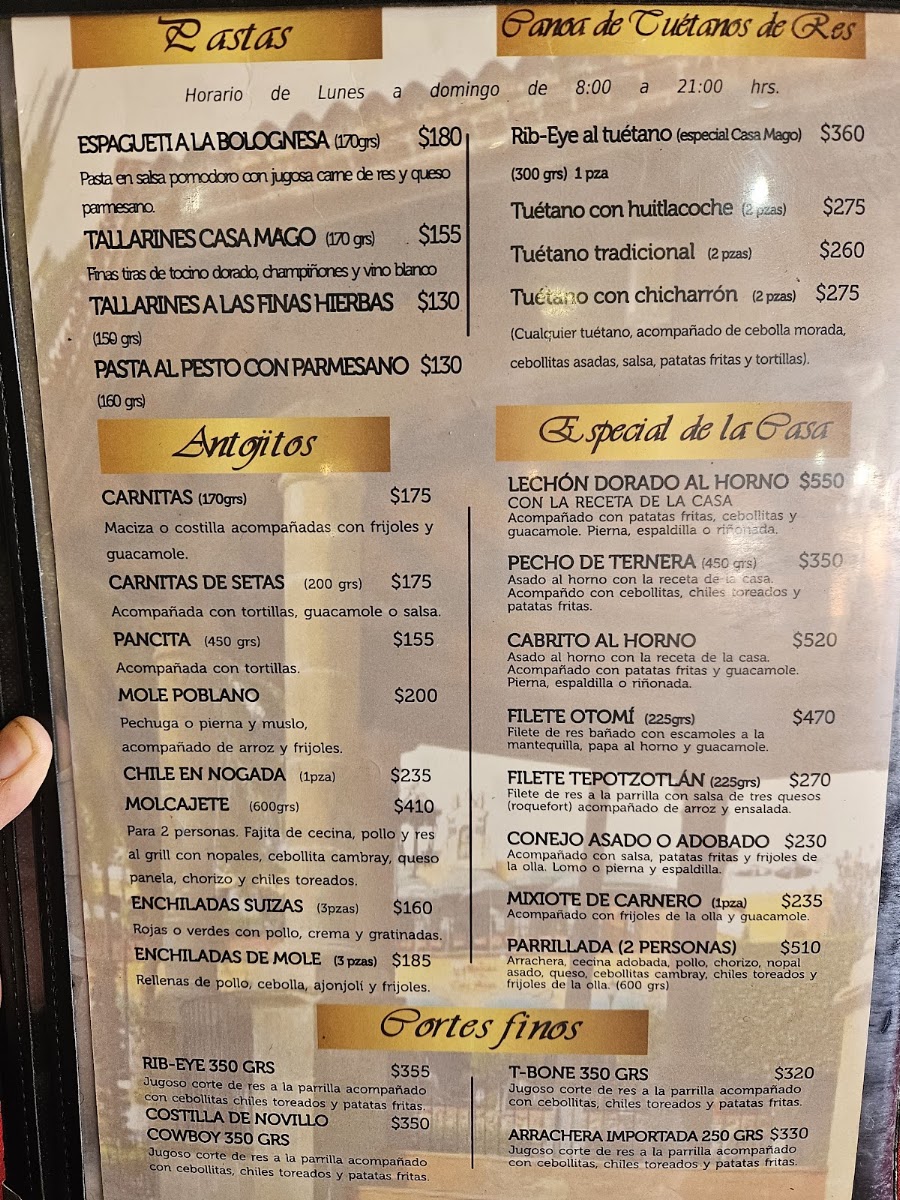 Casa Mago Restaurante-Bar Menu Photo 2