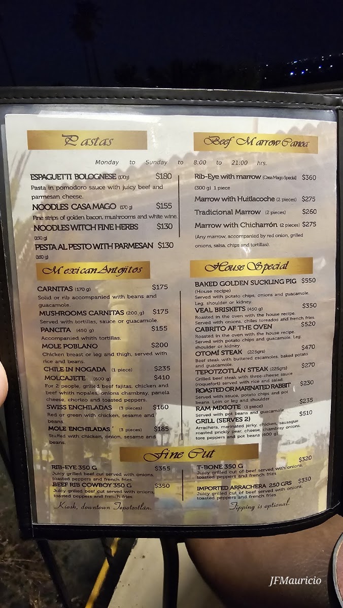 Casa Mago Restaurante-Bar Menu Photo 6
