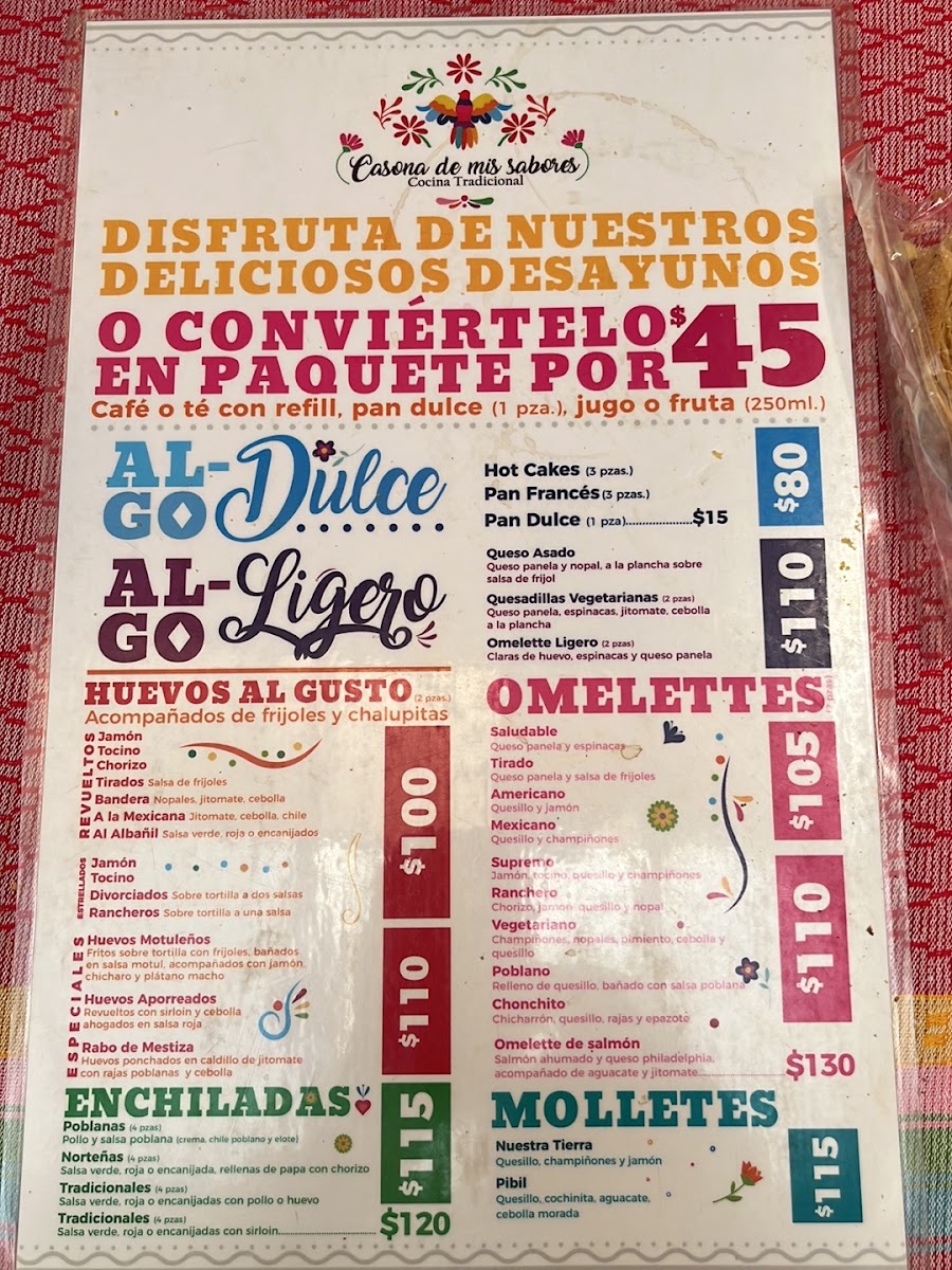 Casona De Mis Sabores Menu Photo 2