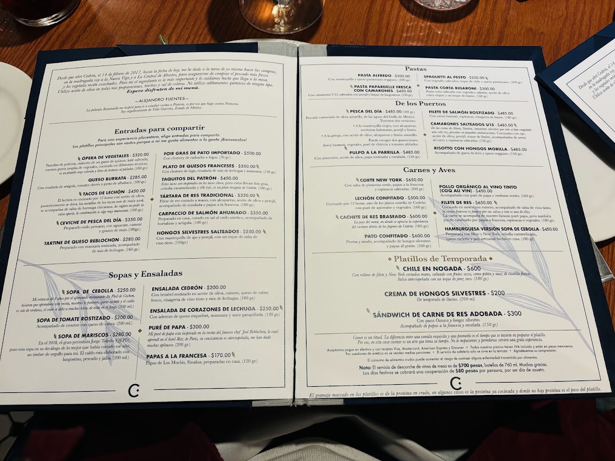 Cedron Menu Photo 3