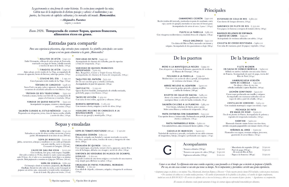 Cedron Menu Photo 5