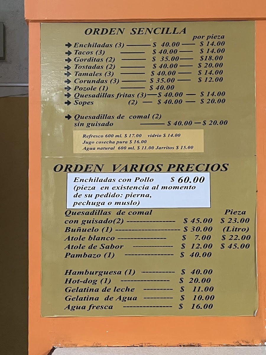 Cenaduria De La Inmaculada Concepcion Menu Photo 2