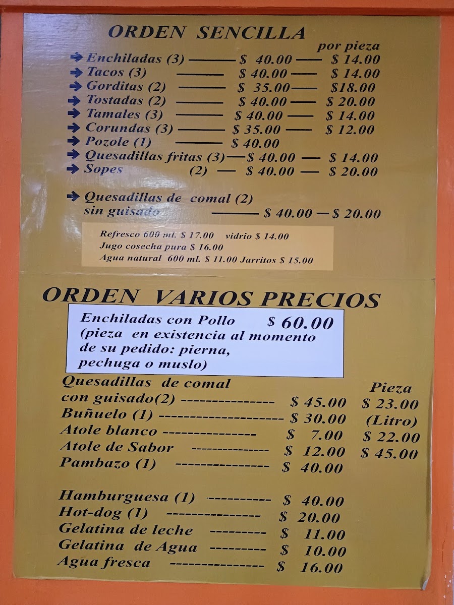Cenaduria De La Inmaculada Concepcion Menu Photo 3