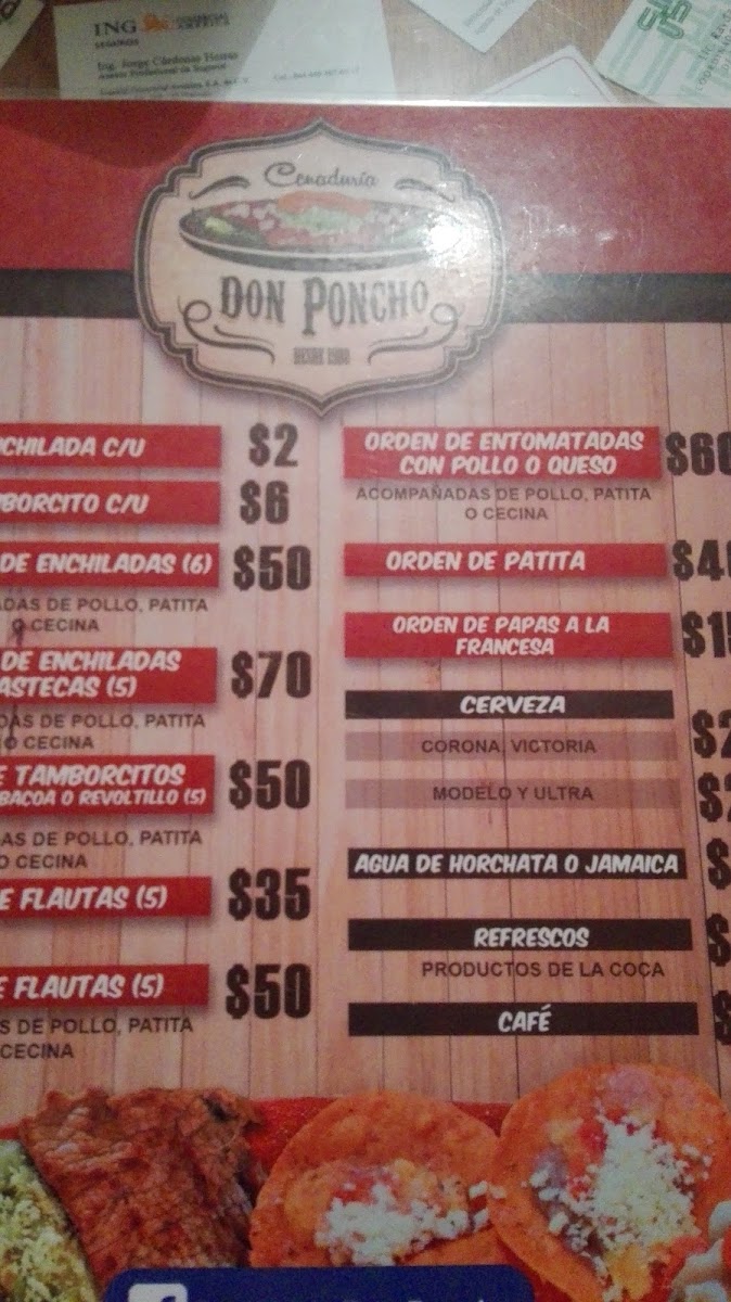 Cenaduria Don Poncho Menu Photo 9
