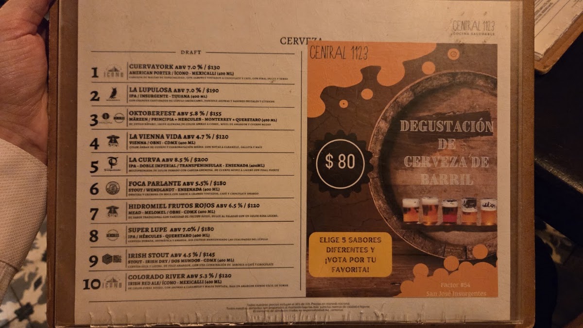 Central 1123 Menu Photo 10