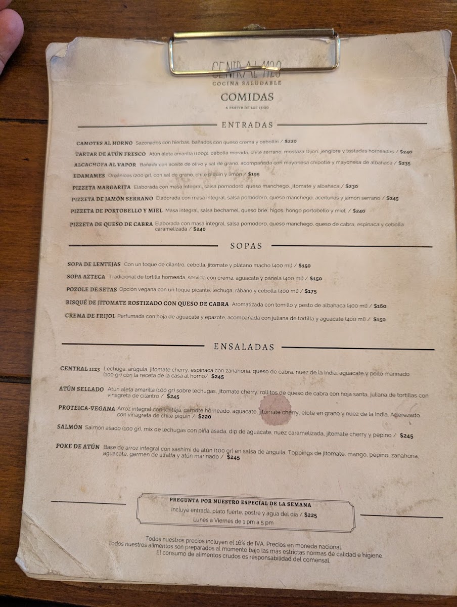 Central 1123 Menu Photo 4