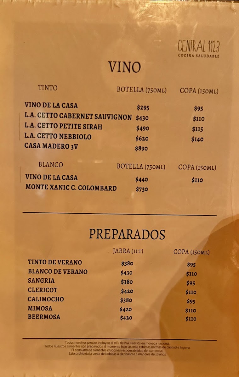 Central 1123 Menu Photo 7