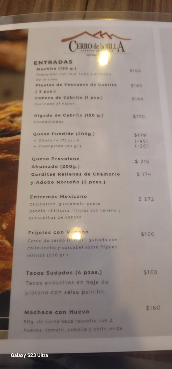 Cerro De La Silla Menu Photo 9