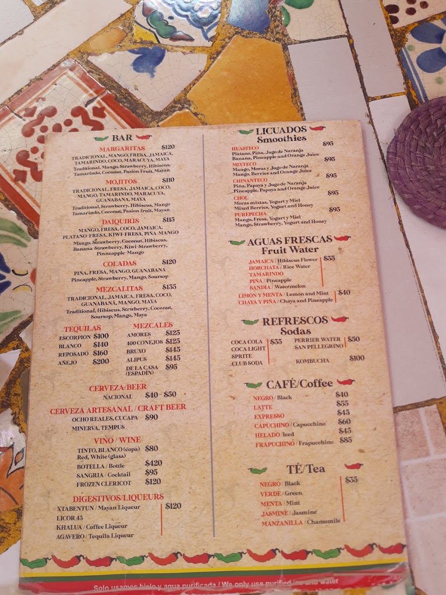 Charlie's Menu