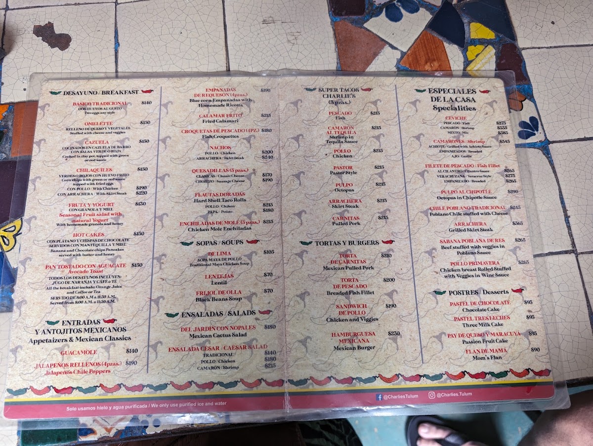 Charlie's Menu Photo 5