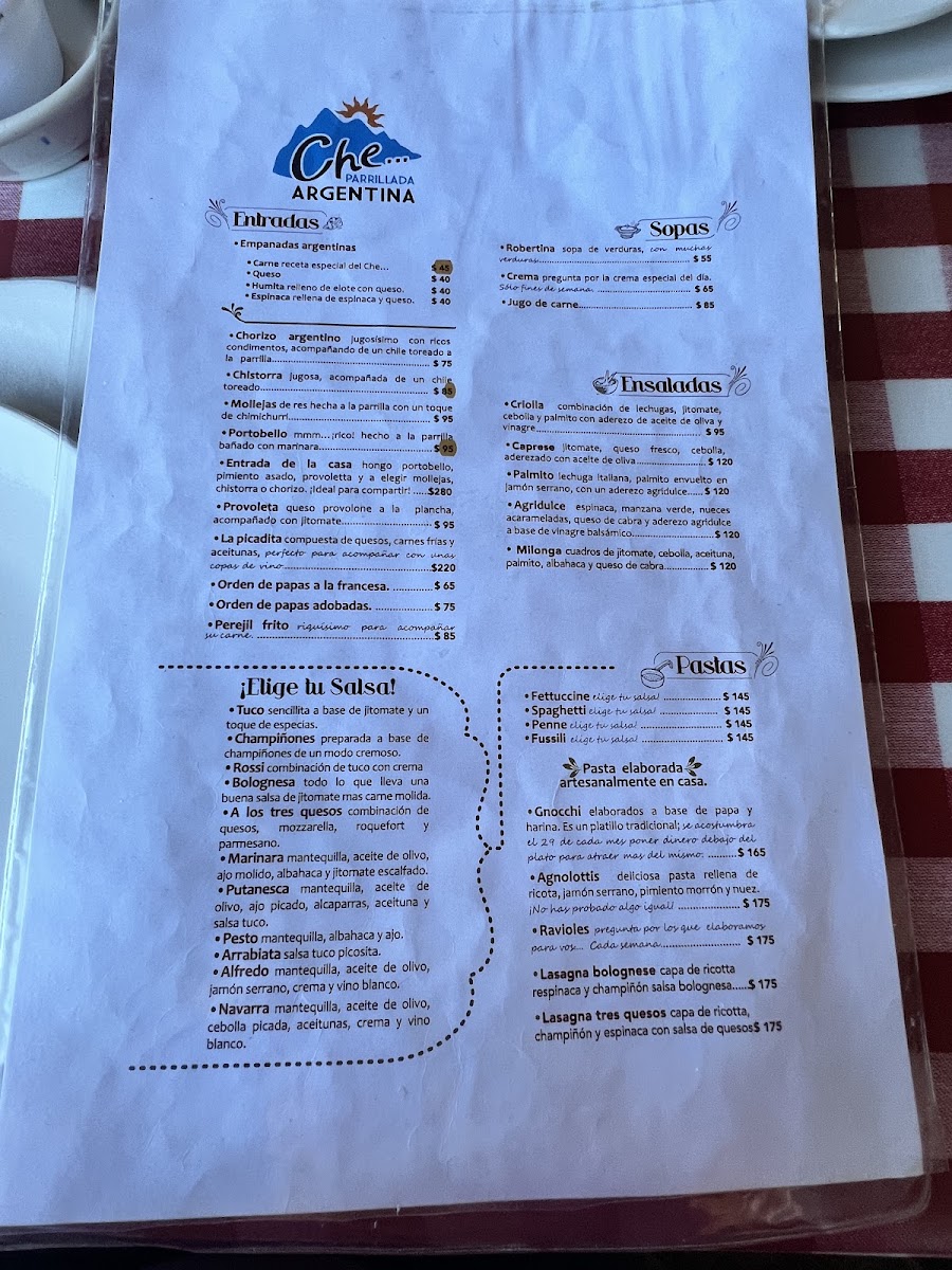 Che.... Parrillada Argentina Menu