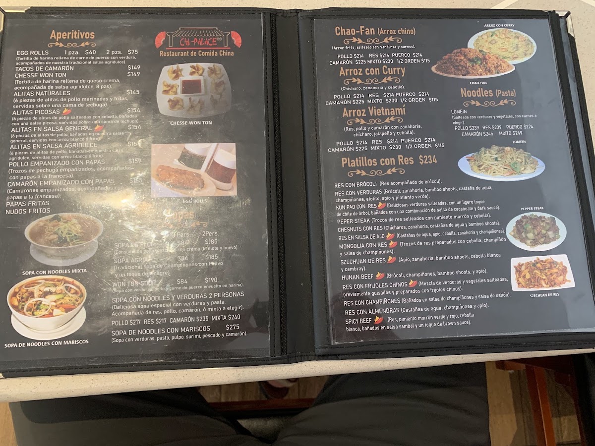 Chi-Palace Costa Azul Menu