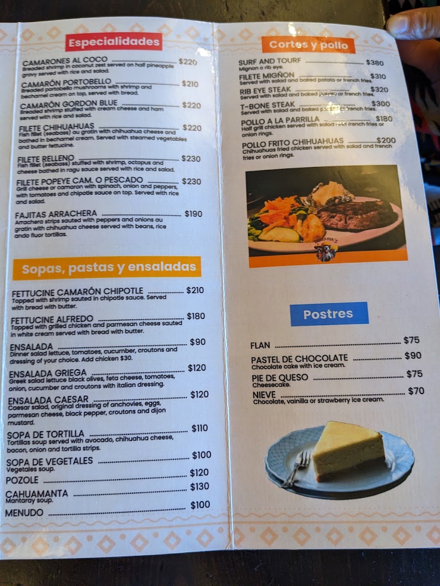 Chihuahua's Restaurant Menu Photo 4
